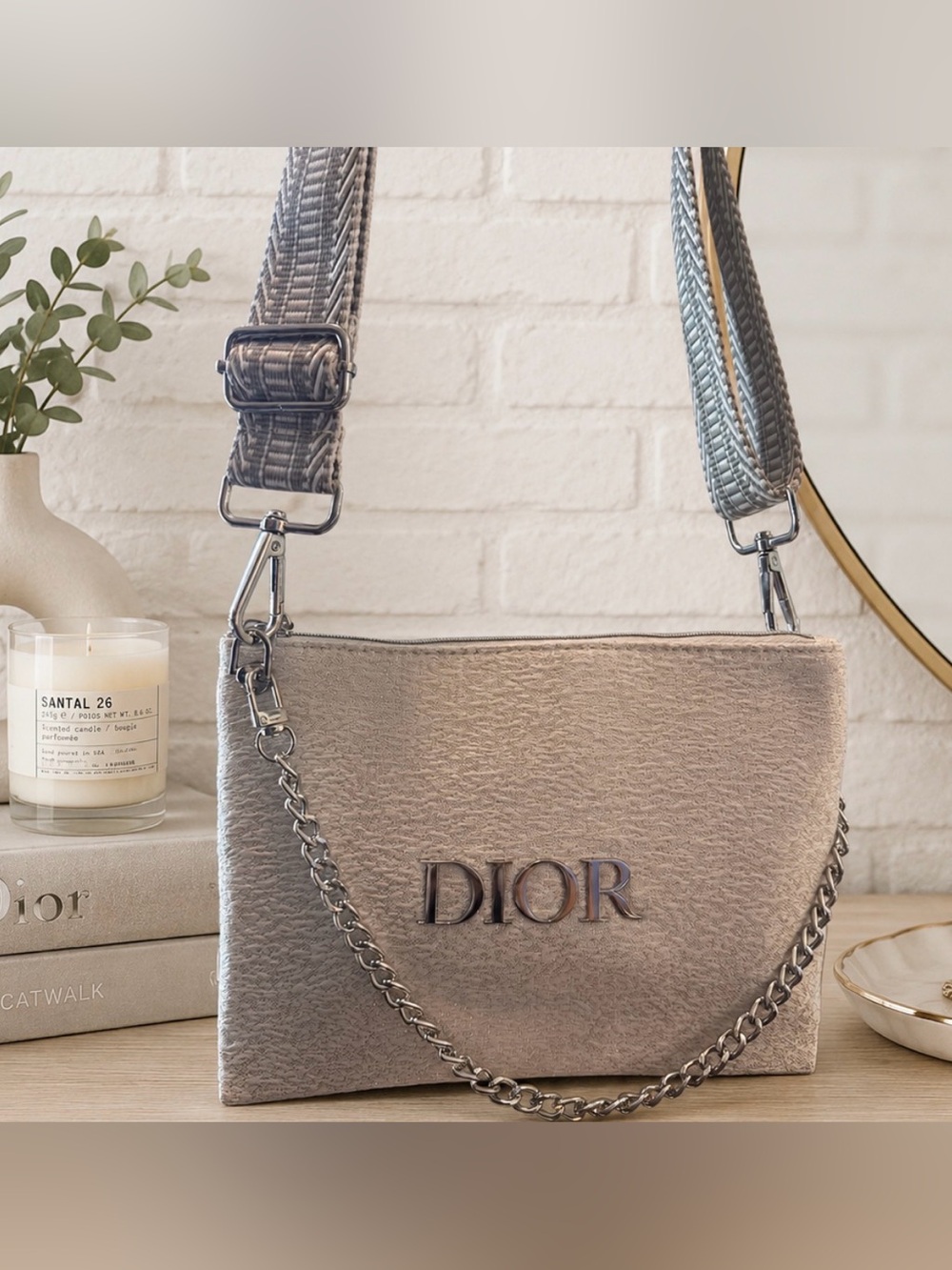Dior Silver & White Beauty Bag GWP item